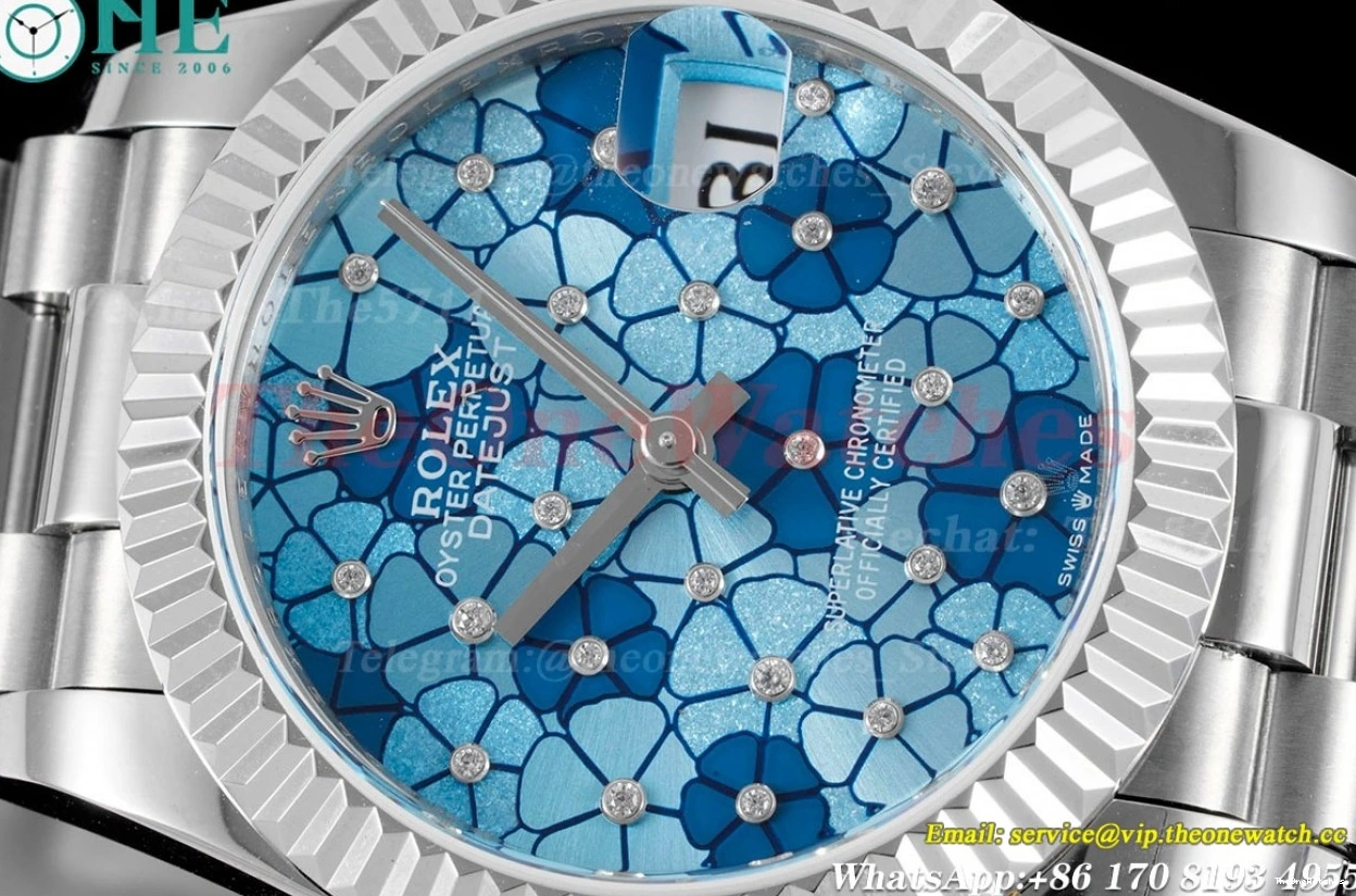 Pres 31mm Datejust ladies Blue SS Flt A2824 JDF SS 0322